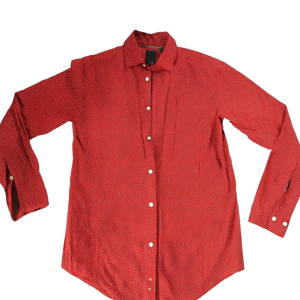 Men's Red Button-Up Shirt